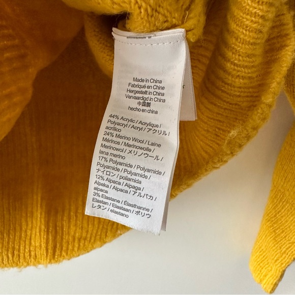 J. Crew • Golden Yellow Relaxed Half Zip Stretch Pullover Sweater - Picture 10 of 10
